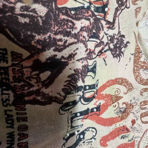 Ladies Ash & Sara western Pullover size XL tan multicolored print - Picture 8 of 13